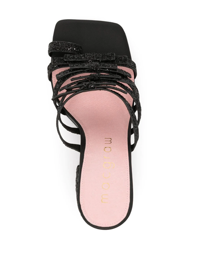 Macgraw Dorothy Glitter-detail Sandals In Black