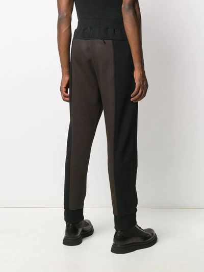 Shop Fendi Logo-stripe Track Pants In Black