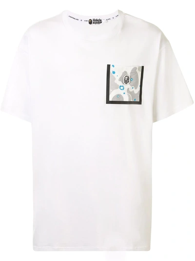 Shop Bape Logo Pocket T-shirt In White