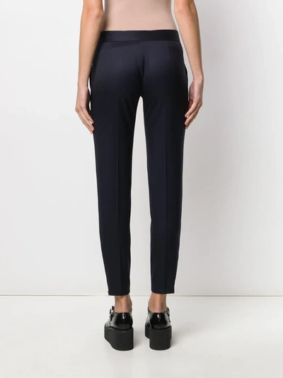 Shop Stella Mccartney Slim-fit Wool Trousers In Blue