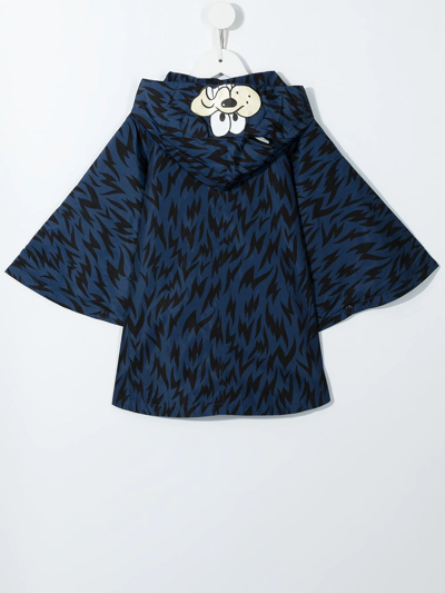 Shop Stella Mccartney Doggy Fur Pullover Coat In Blue