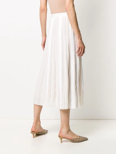 Shop Marco De Vincenzo Cable Panel Skirt In White