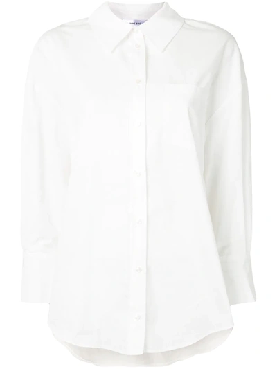 Shop Anine Bing Mika Long-sleeve Shirt In White