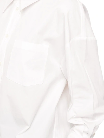 Shop Anine Bing Mika Long-sleeve Shirt In White