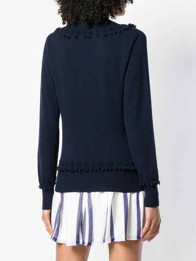 Barrie Romantic Timeless Cashmere V Neck Pullover In Blue