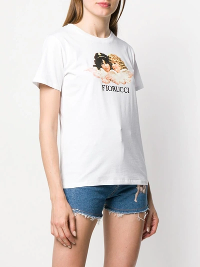 Shop Fiorucci Vintage Angels Print T-shirt In White