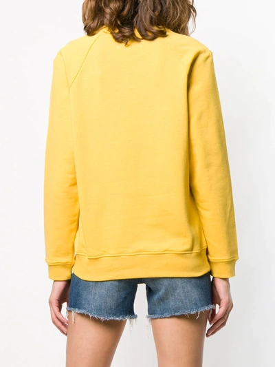 Shop Alberta Ferretti Wednesday Patch Sweatshirt In Yellow
