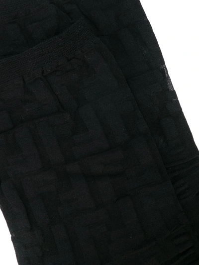 Shop Fendi Ff Motif Socks In Black