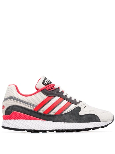 Shop Adidas Originals Ultra Tech Sneakers In White/grey/orange