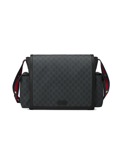 Shop Gucci Gg Supreme Diaper Bag In Black ,black