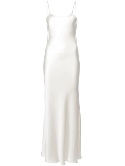 Voz Liquid Slip Dress In White