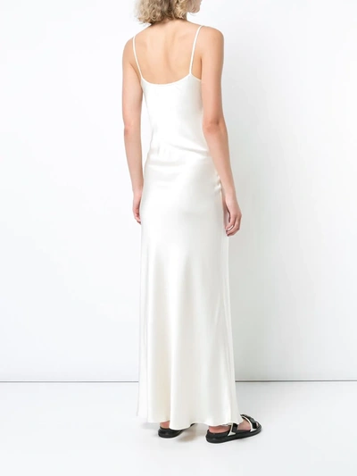 Voz Liquid Slip Dress In White