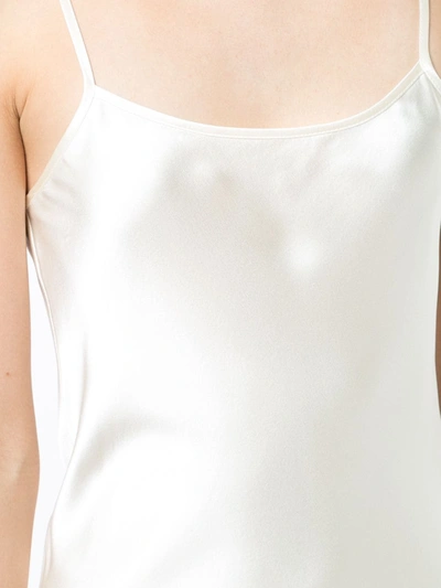 Voz Liquid Slip Dress In White