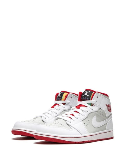 Shop Jordan Air  1 Mid Wb "hare" Sneakers In White