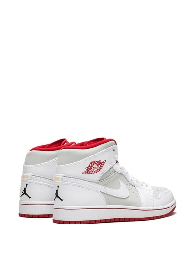 Shop Jordan Air  1 Mid Wb "hare" Sneakers In White