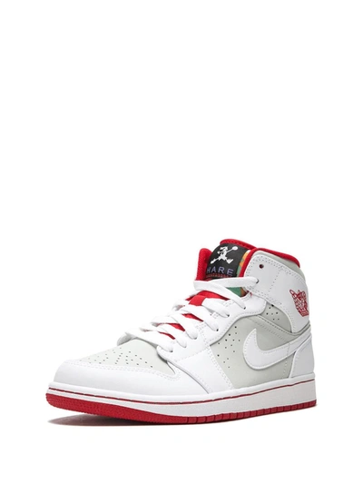 Shop Jordan Air  1 Mid Wb "hare" Sneakers In White