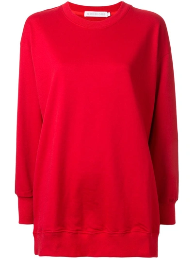 Shop Goodious Blah Blah Oversized Sweatshirt In Red