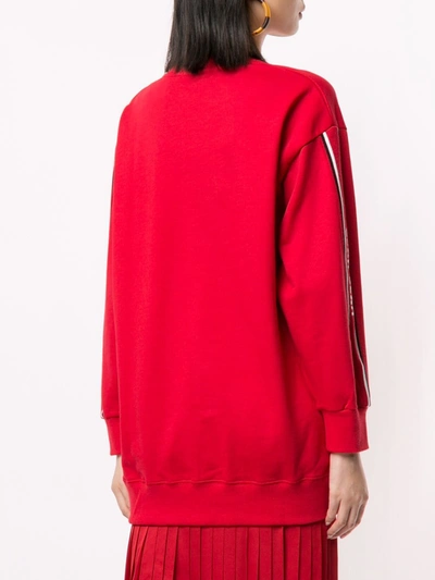 Shop Goodious Blah Blah Oversized Sweatshirt In Red