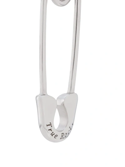 True Rocks Safety Pin Stud Earring In Silver