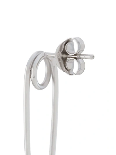 True Rocks Safety Pin Stud Earring In Silver
