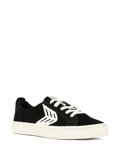 Shop Cariuma Catiba Low-top Suede Logo Sneakers In Black