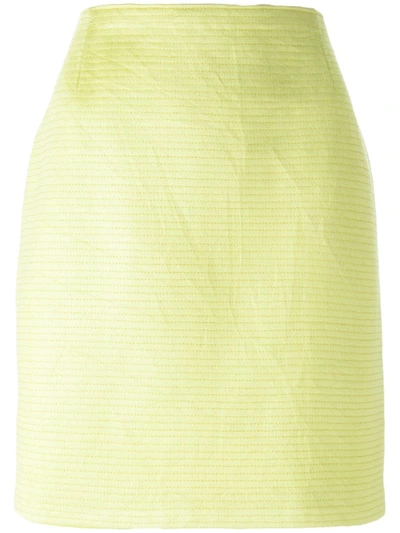 Pre-owned Gianfranco Ferre Vintage Straight Skirt In Green