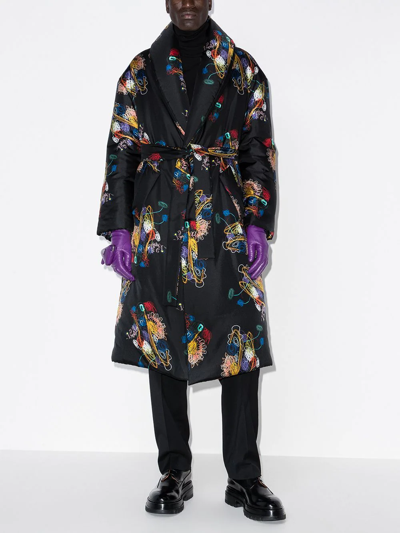 Shop Fendi X Noel Fielding Padded Coat In Black