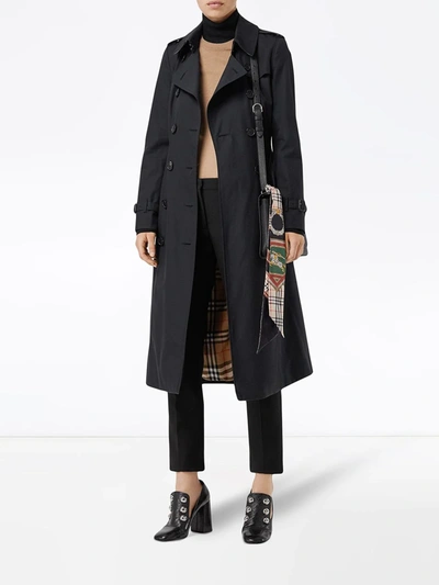 Shop Burberry Chelsea Heritage Belted Trench Coat In Blue