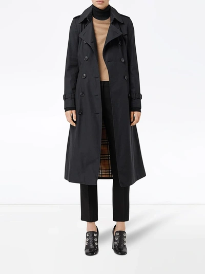 Shop Burberry Chelsea Heritage Belted Trench Coat In Blue