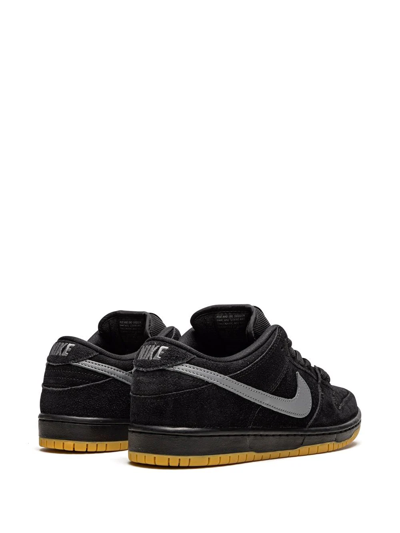 Shop Nike Sb Dunk Low Pro "fog" Sneakers In Black