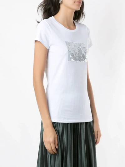 Shop Armani Exchange Logo Print T-shirt In White
