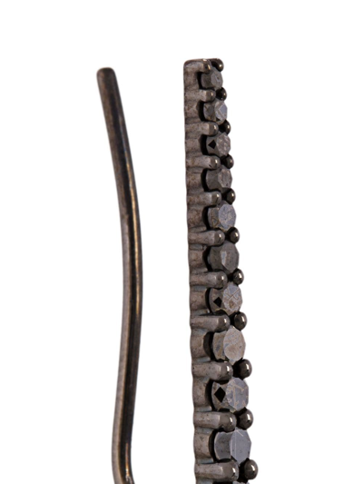 Alinka Black Rhodium 18kt White Gold Vera Diamond Cuff Earrings In Black