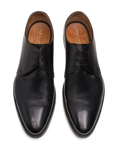 Shop Dolce & Gabbana Leather Oxford Shoes In Black