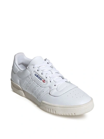 Adidas Originals Adidas White Powerphase Leather Low-top Sneakers In White