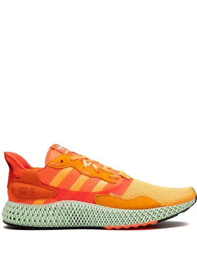 Shop Adidas Originals Zx 4000 4d "sns Los Angeles Sunrise" Sneakers In Orange