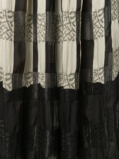 Pre-owned Comme Des Garçons 1990s Panelled Maxi Skirt In Black