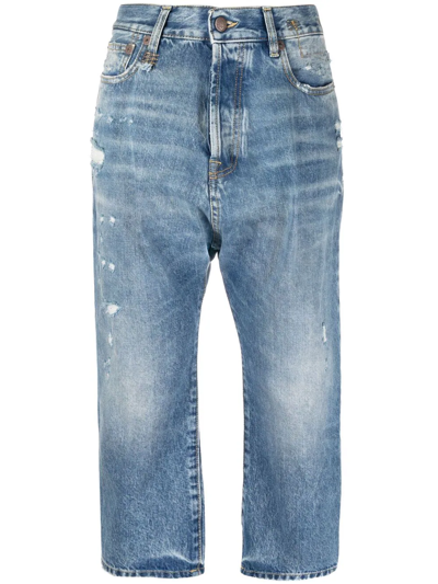 Shop R13 Tailored Drop Denim Jeans In Blue