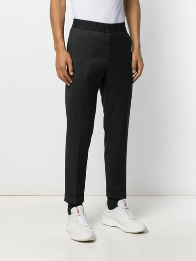 Filippa K Terry Pressed-crease Slim-cut Trousers In Grau | ModeSens