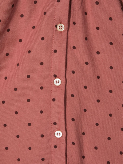 Babe And Tess Polka Dot Long-sleeve Body In Pink