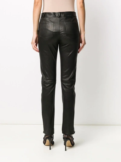 Shop Tom Ford Leather Skinny-leg Jeans In Brown