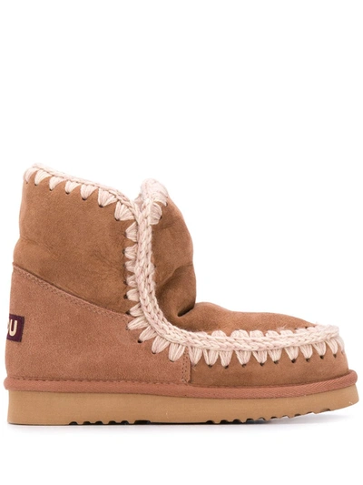 Shop Mou Eskimo 18 Ankle Boots In Brown