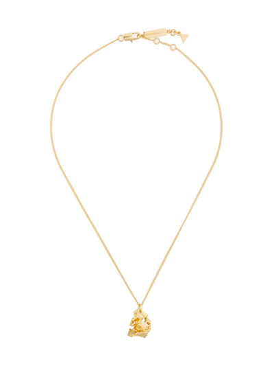 Shop Coup De Coeur Vortex Stone Short Pendant Necklace In Metallic