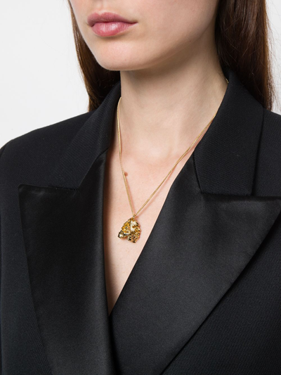 Shop Coup De Coeur Vortex Stone Short Pendant Necklace In Metallic