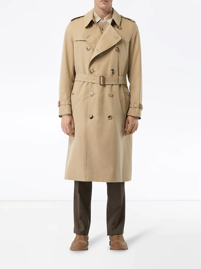 Burberry Long Kensington Heritage Trench Coat In Beige | ModeSens