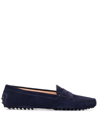 Shop Tod's Gommino Loafers In Blue