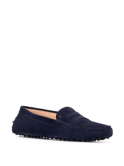 Shop Tod's Gommino Loafers In Blue