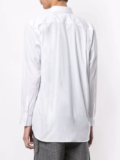 Shop Comme Des Garçons Play Embroidered Logo Shirt In White