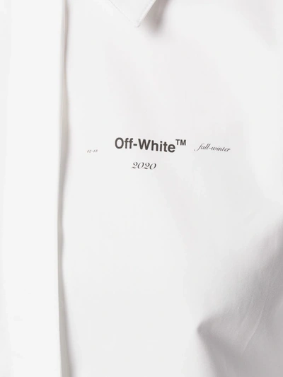 Shop Off-white Cropped Shirt In White