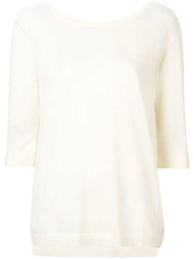 Shop Sottomettimi Relaxed-fit Round-neck Pullover In White