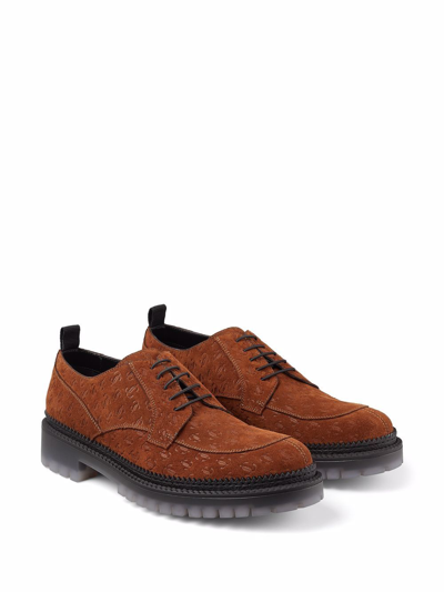 Shop Jimmy Choo Benji Lace-up Shoes In Brown